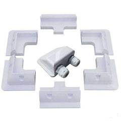 White ABS solar panel mounts