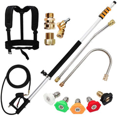 Telescoping pressure washer wand extended