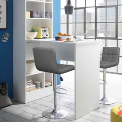 Adjustable Swivel Armless Bar Stools With Pu Leather