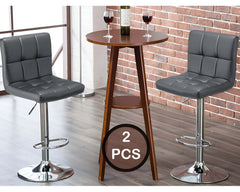 Adjustable Swivel Armless Bar Stools With Pu Leather