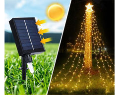 Solar 350 LED String Lights Waterfall Fairy