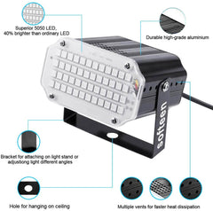 Christmas Stage Lights with Remote Control Adjustable Speed 7 Modes