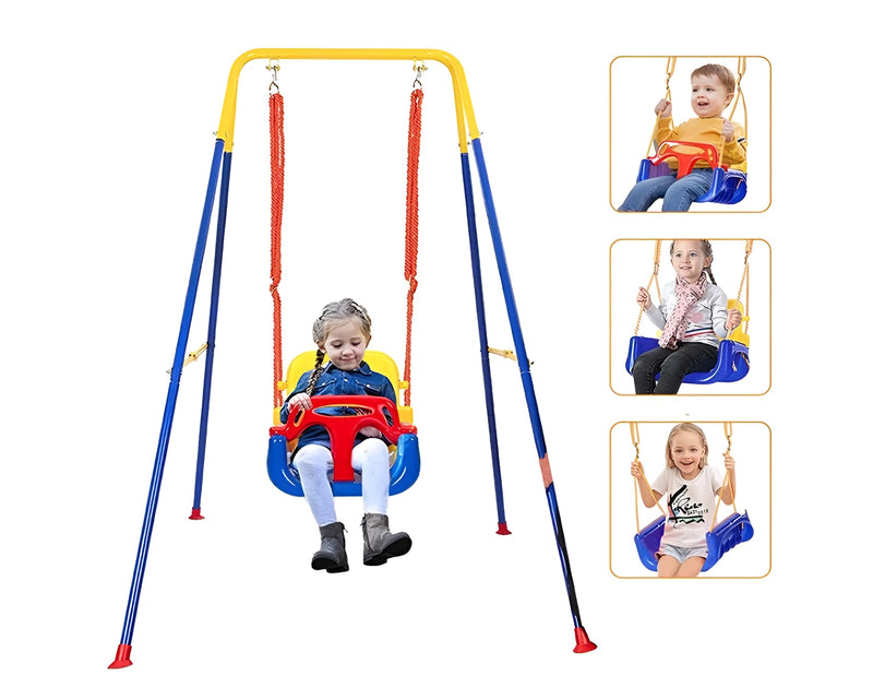 Infant swing seat with stand