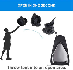 Portable Camping Shower/Toilet Tent Black