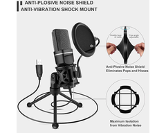 USB Condenser Microphone – USB Condenser Microphone Kit for PC & Gaming