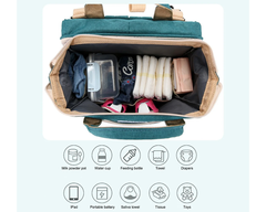 Nappy bag with multiple compartments