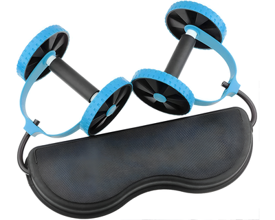 AB Roller – 2-in-1 AB Roller with Resistance Bands for Core Strength