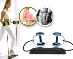 AB Roller – 2-in-1 AB Roller with Resistance Bands for Core Strength