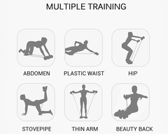 AB Roller – 2-in-1 AB Roller with Resistance Bands for Core Strength