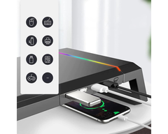 Monitor Stand Riser – RGB Monitor Stand Riser with USB Hub & Drawer