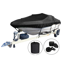 Black heavy duty boat cover