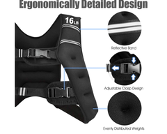 Weighted Vest 10kg Adjustable Weight Exercise Training