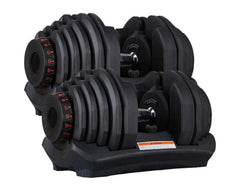 Adjustable Dumbbells Pair 40KG Dial Weight Set for Home Gym