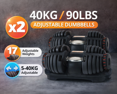 Adjustable Dumbbells 40Kg 2PCS Set