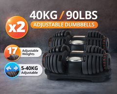 Adjustable Dumbbells 40Kg 2PCS Set