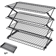 Four tier collapsible cooling rack