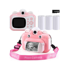 Kids instant print camera pink