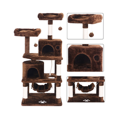 Cat Tree House Scratching Post Tree Play House
