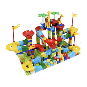 Marble run toy set pieces