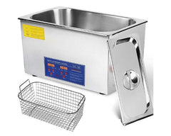 Ultrasonic cleaner in use
