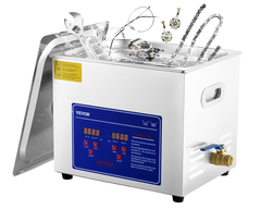 Ultrasonic cleaner in use