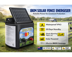 Solar Electric Fence Energiser 8Km