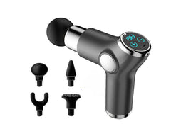 Massage gun with carrying pouch