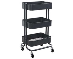 black kitchen trolley cart