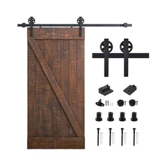 Barn Door Hardware I - Shaped Rollers Track Rail 2m - Barn Door Hardware