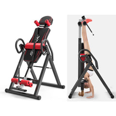 Inversion Table With Headrest Adjustable Protective Belt Ba