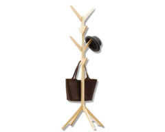 Coat rack showing protective end caps