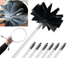 Flexible rods for flue cleaning