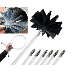 Flexible chimney brush rods set