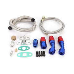 Turbo Charger Oil Drain Return Line Oil Feed Complete Kit Fit for T3 T4 GT35 T70 T66