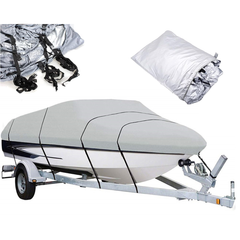 Boat Cover Heavy Duty – 600D Silver Trailerable Boat Cover for 20–22ft V-Hull