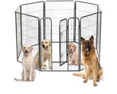 Metal dog fence for camping