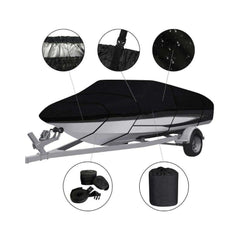 Black heavy duty boat cover