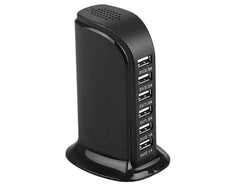 USB Charger 6 USB Tower 30W Multi 6-Port Desktop Travel Hub Usb Charger Block Tower Charging Station Power Adapter