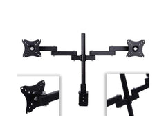Dual Monitor Stand Bracket Mount 14"-24" Screens 360-degree Rotation - Dual Monitor Stand