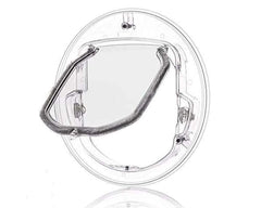 4 Ways Round Lockable Cat Door Dog Flap Cat Door
