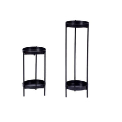 2 tier metal flower pot stand