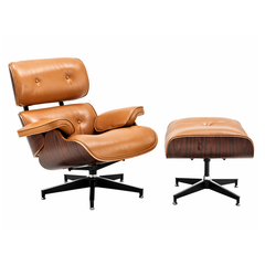 Replica Chair with Ottoman