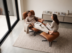 Replica Chair with Ottoman