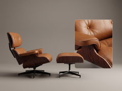 Replica Chair with Ottoman