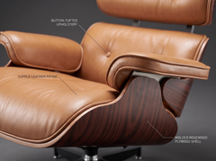 Replica Chair with Ottoman
