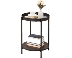VASAGLE Bed Side Tables End Table Black