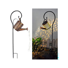 Metal watering can solar light