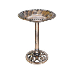 Outdoor Traditional Resin Garden Bird Bath-Copper