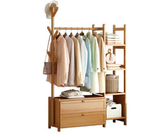 Cloth Rack Coat Rack Bamboo Wardrobe