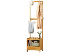 Bamboo Clothes Rack Stand